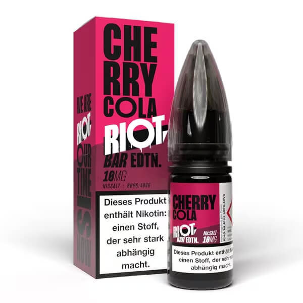 Riot Salt Bar Edition 10ml Cherry Cola-20 mg/ml Riot Salt Bar Edition 10ml Cherry Cola-20 mg/ml