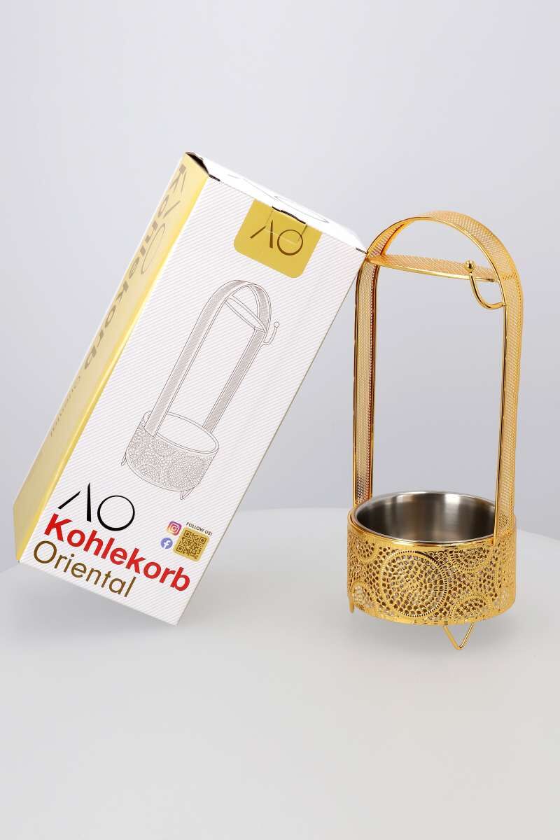 AO Kohlekorb Oriental Gold Mittel