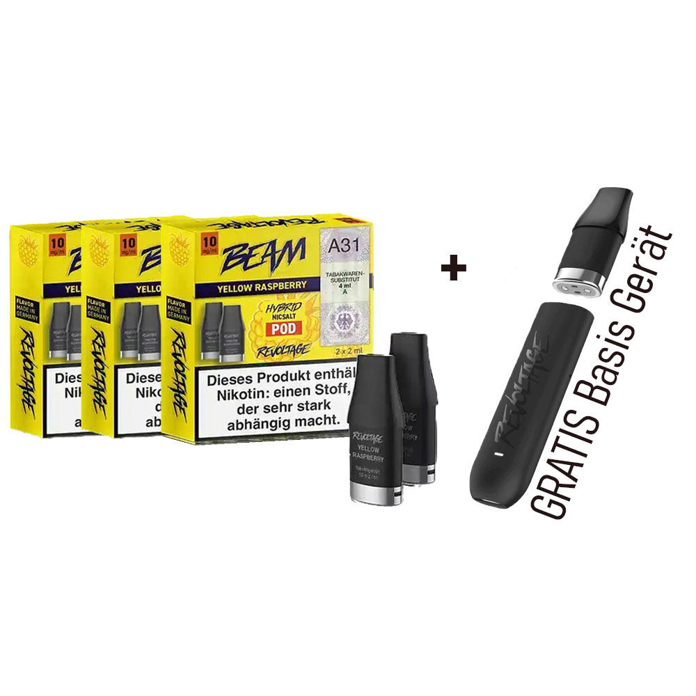 Revoltage Beam Pod mit Gratis Basisgerät 3x Pod-10 mg/ml