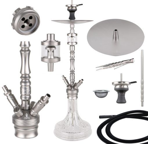 CAMO Pro Shisha Set Aluminium 84cm Grau CAMO Pro Shisha Set Aluminium 84cm Grau