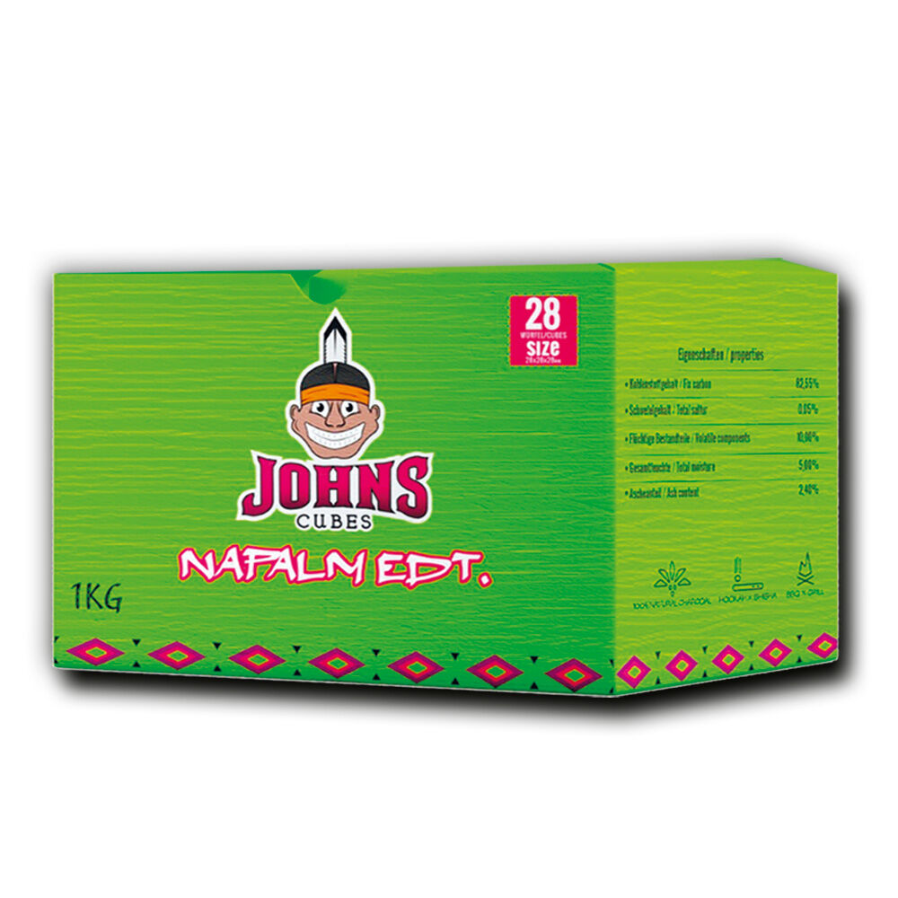 Johns Cubes Naturkohle 28mm 1Kg