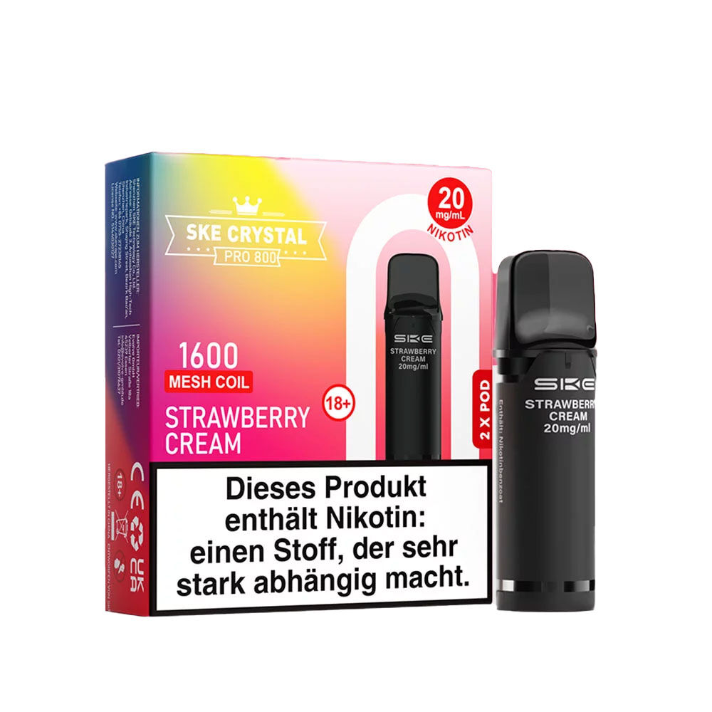SKE Crystal Pods Pro 800 Strawberry Cream