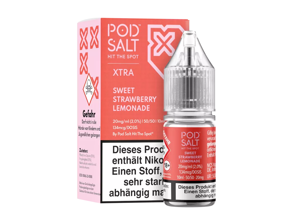 Pod Salt Nikotinsalz 10ml PS X Sweet Strawberry Lemo-20 mg