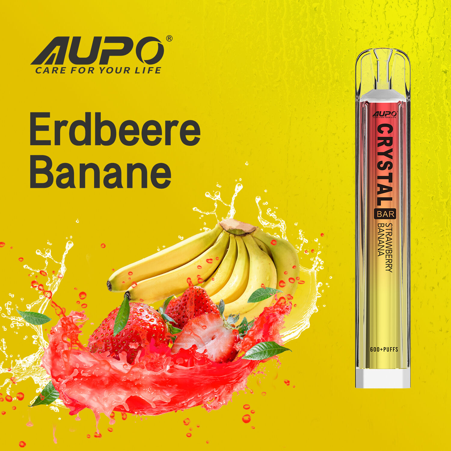 Crystal Bar Einwegvape Strawberry Banana Crystal Bar Aupo Einwegvape