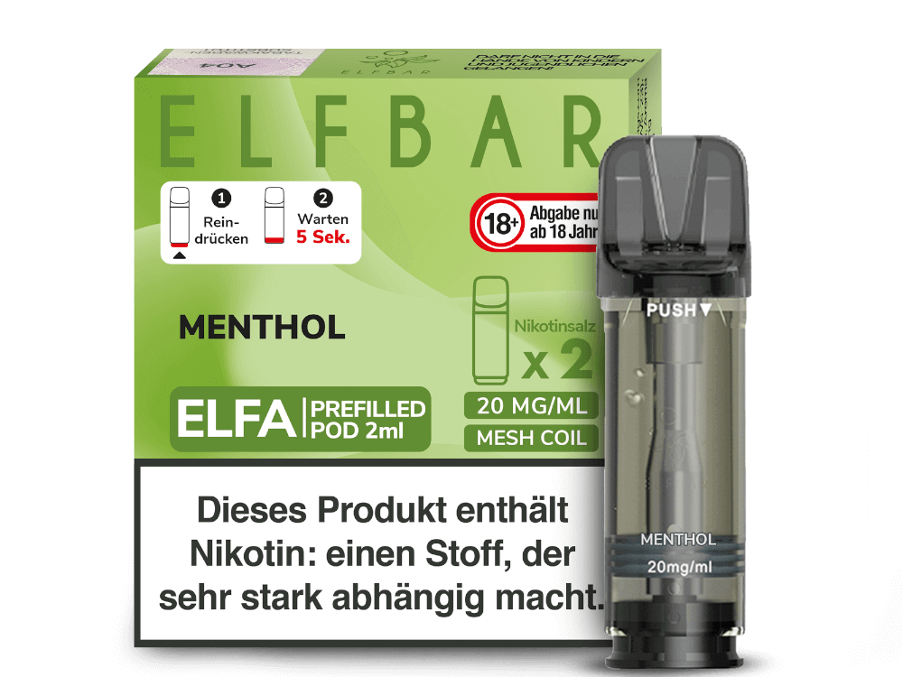 Elfbar Elfa Pods 2 Stück Menthol Elfbar Elfa Pods 2 Stück Menthol