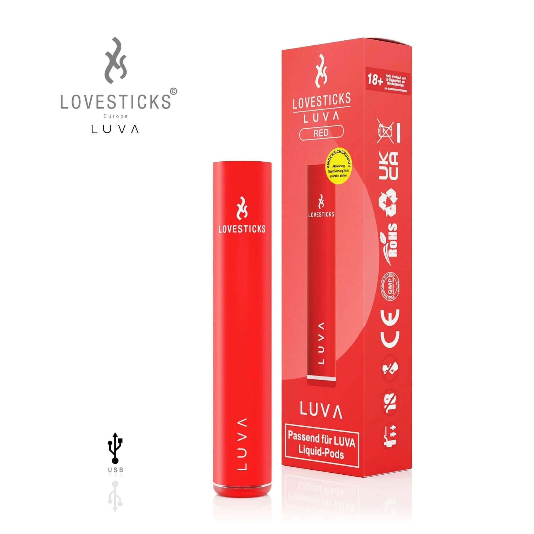 Lovesticks Luva Rot