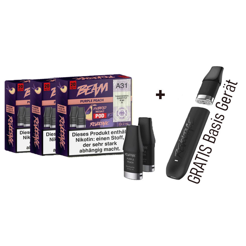 Revoltage Beam Pod mit Gratis Basisgerät 3x Pod-20 mg/ml