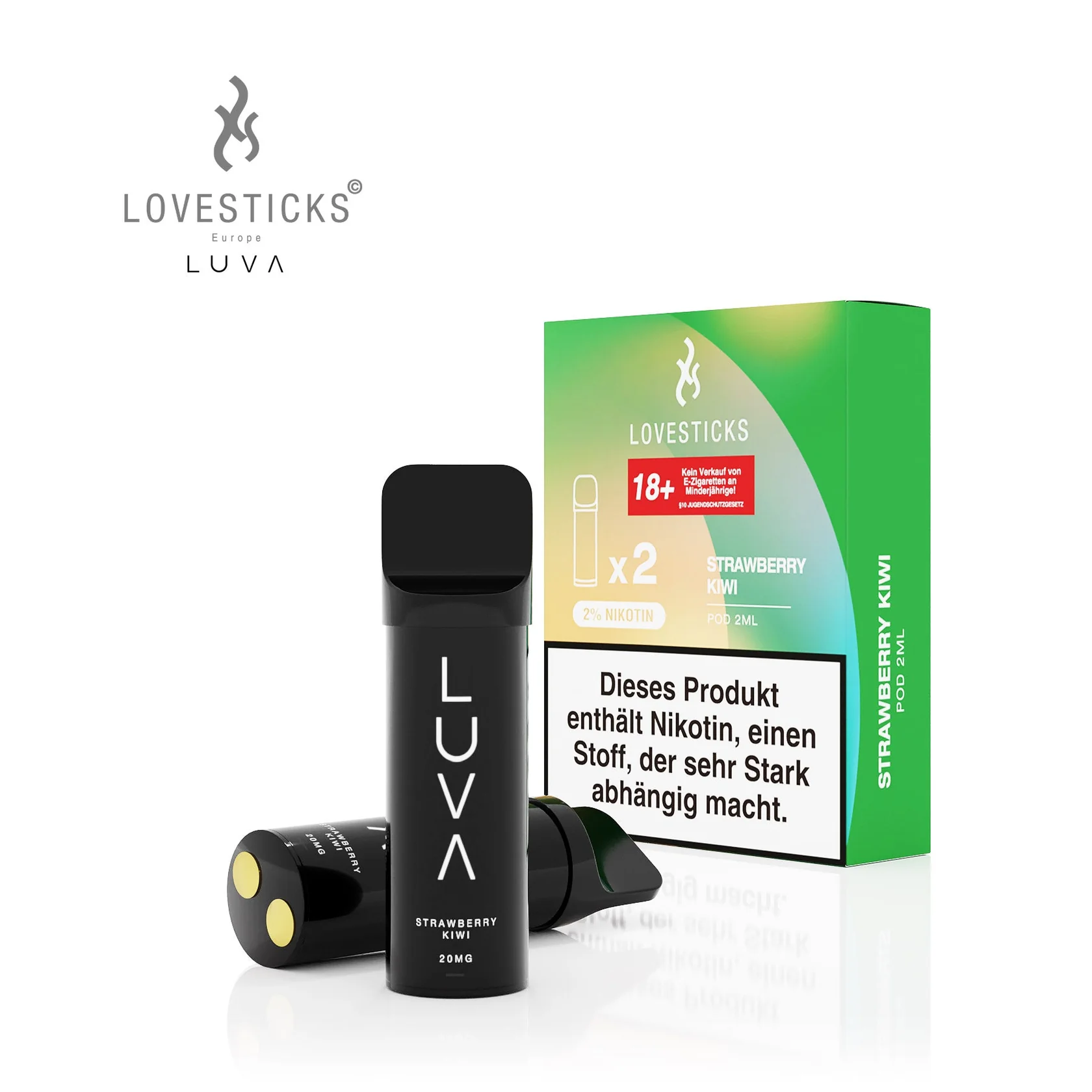 Lovestick Luva Pod 2er Strawberry Kiwi Lovestick Luva Pod 2er Strawberry Kiwi