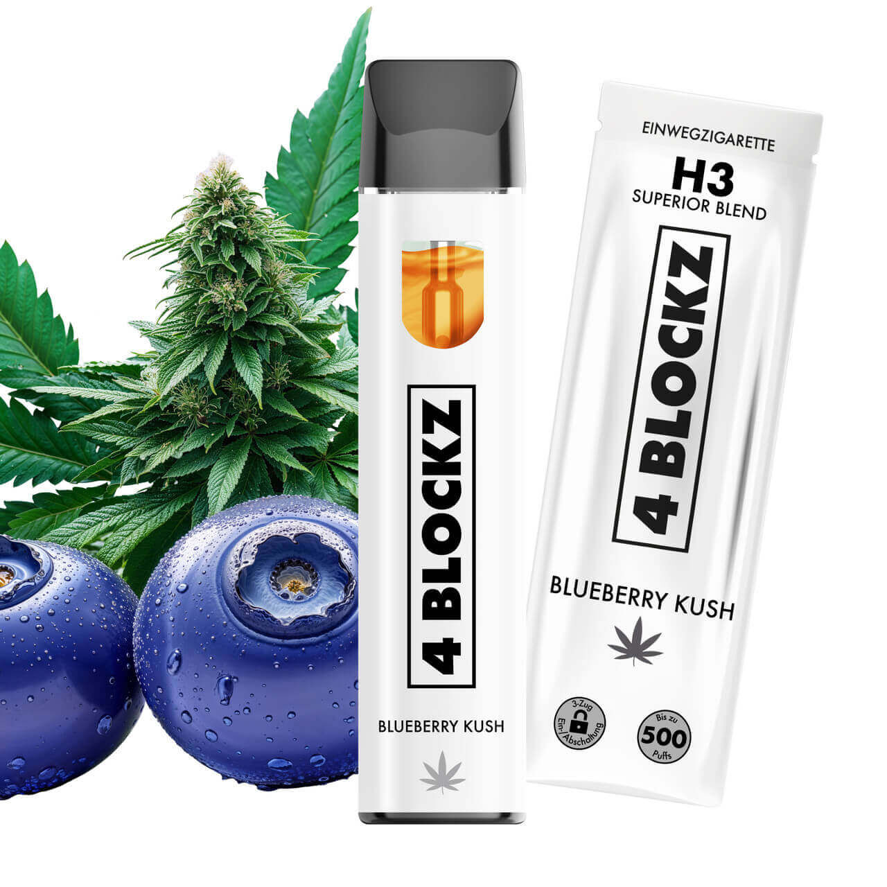 4Blockz H3 Superior Vape 1ml Blueberry Kush