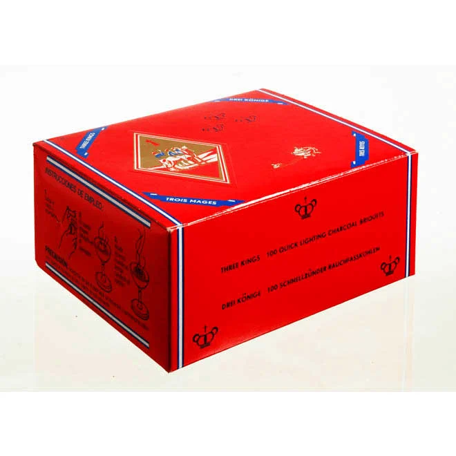 Three Kings Schnellanzünder Kohle 33m 100er Pack Three Kings Schnellanzünder Kohle 33m