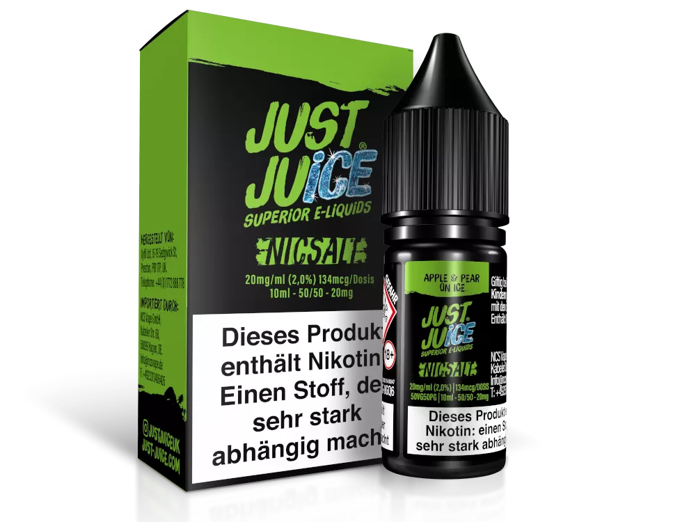 Just Juice Nikotinsalz 10ml Apple & Pear on Ice 11 mg/ml Just Juice Nikotinsalz 10ml Apple & Pear on Ice 11 mg/ml