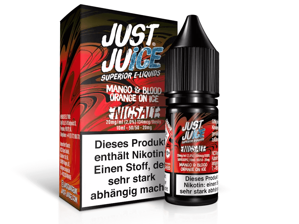 Just Juice Nikotinsalz 10ml Fusion Mango & Blood Orange on Ice 20 mg/ml