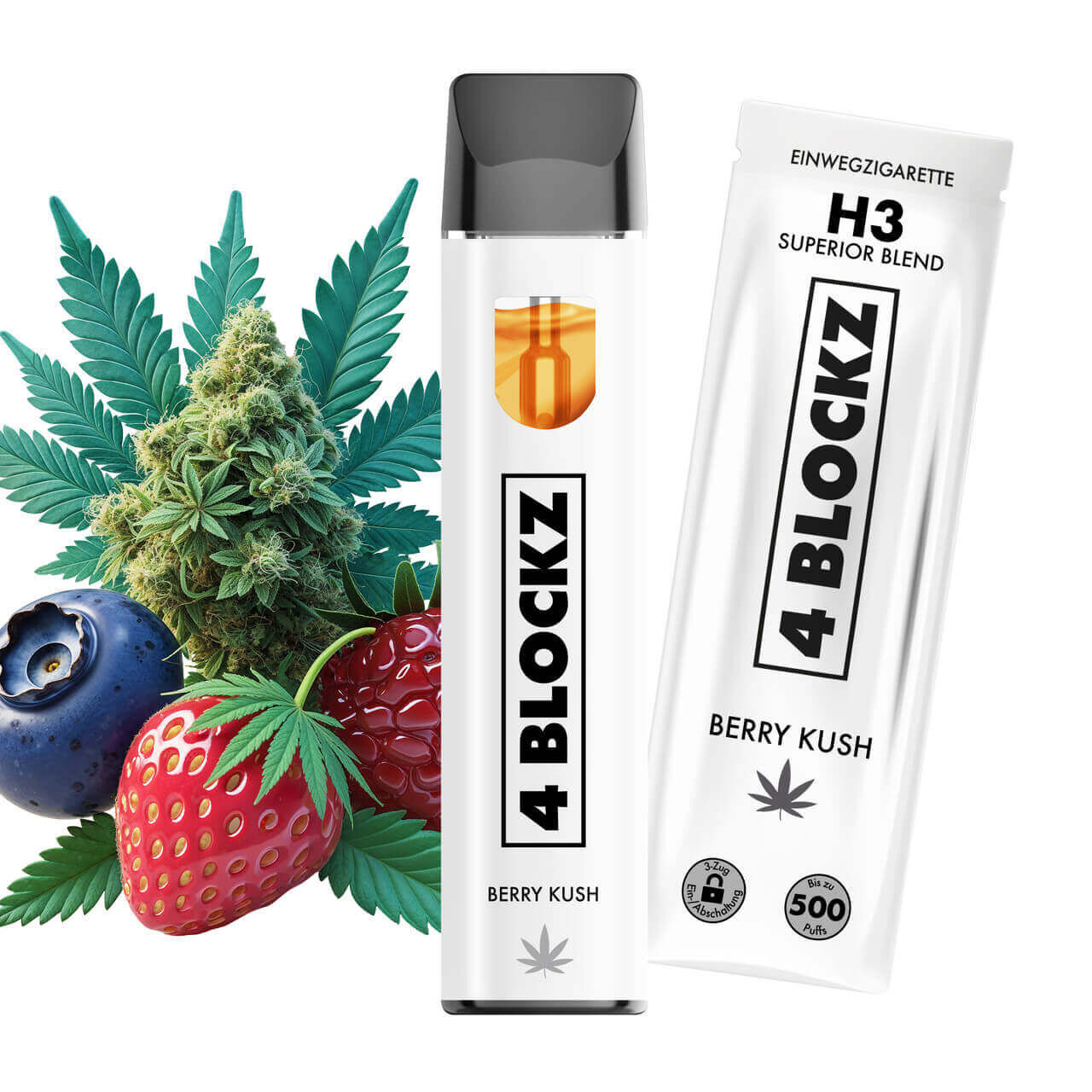 4Blockz H3 Superior Vape 1ml Berry Kush