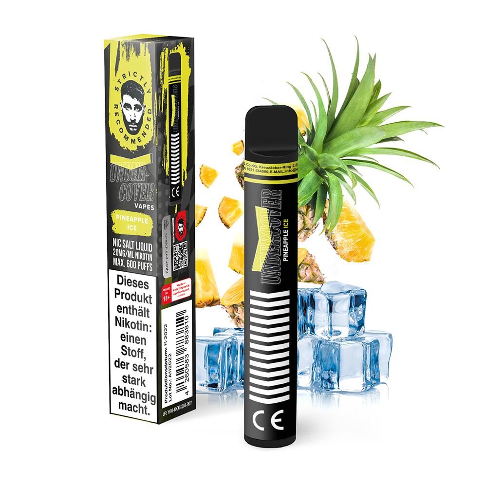 Undercover Vapes 600 by Samra Pineapple Ice Undercover Vapes 600 by Samra