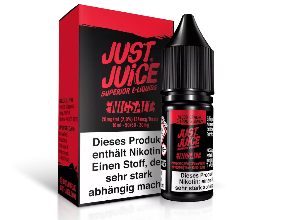 Just Juice Nikotinsalz 10ml Blood Orange Citrus & Guave 11 mg/ml