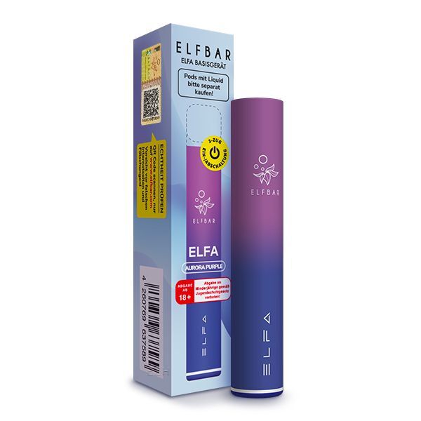 Elfbar Elfa Pod Kit Aurora Purple Elfbar Elfa Pod Kit Akku
