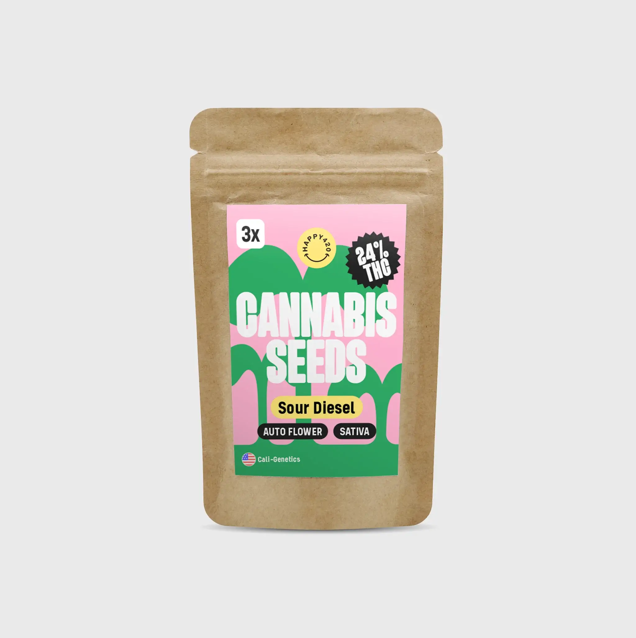 Cali Genetics THC Seeds 3Stück Sour Diesel 24% THC