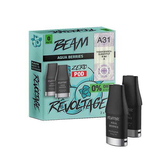 Revoltage Beam Pod 2er Aqua Berries 0 mg/ml Revoltage Beam Pod 2er Aqua Berries 0 mg/ml