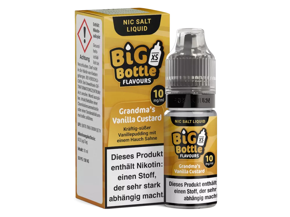 Big Bottle Nikotinsalz 10ml Grandmas Vanilla Custard 10 mg/ml