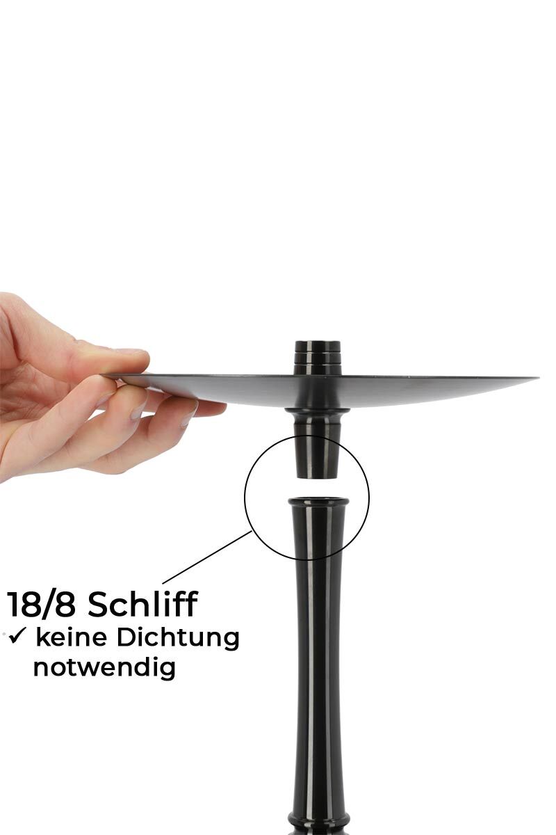 Alpenrauch Shisha Schwarz Waterdrop Rauchglas