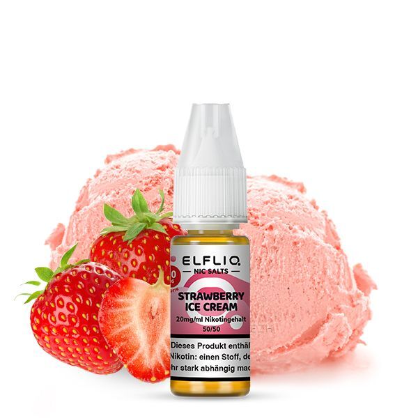 Elfbar Elfliq Strawberry Ice Cream-20mg Nicsalt 