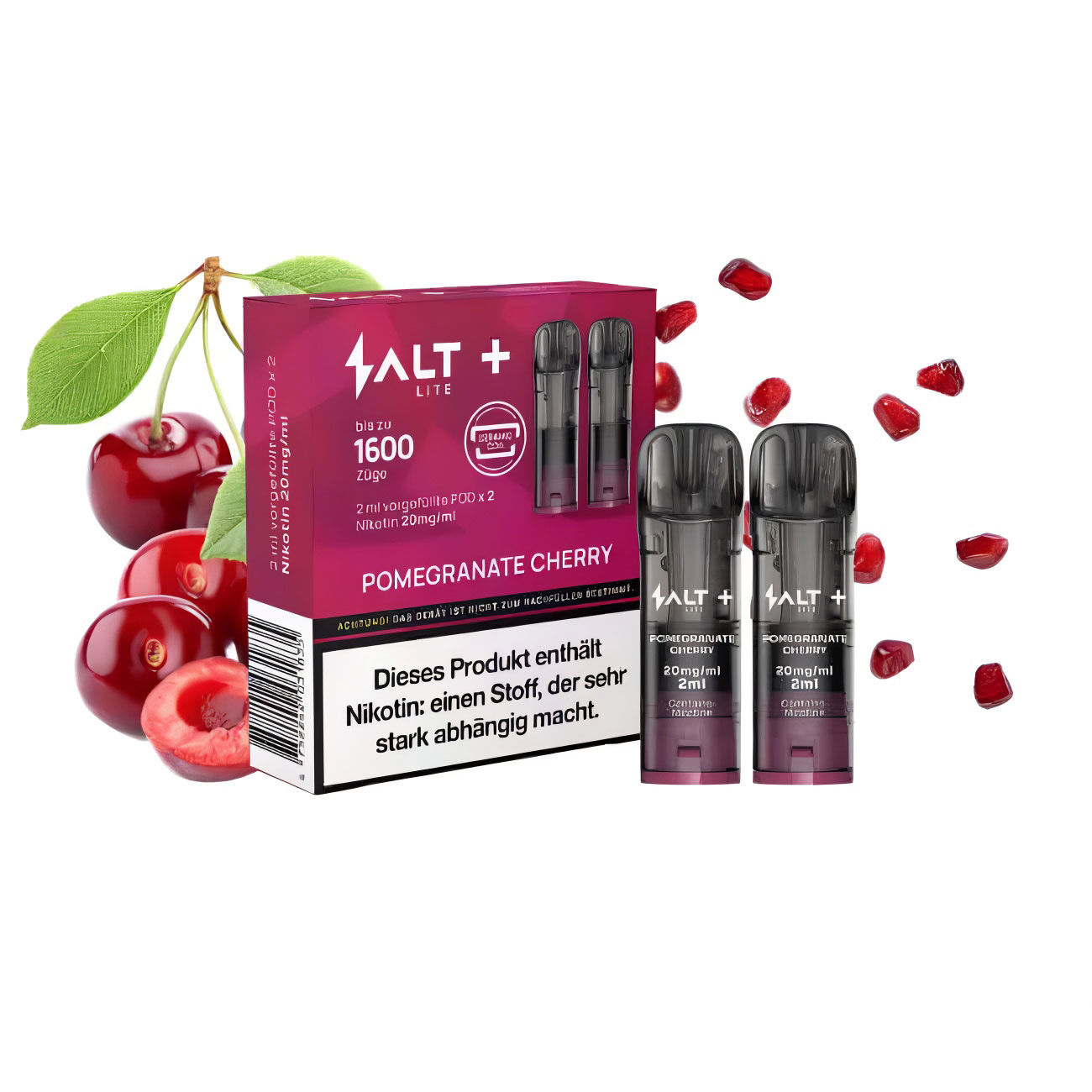 Salt Plus Lite Pods 20mg Pomegrante Cherry