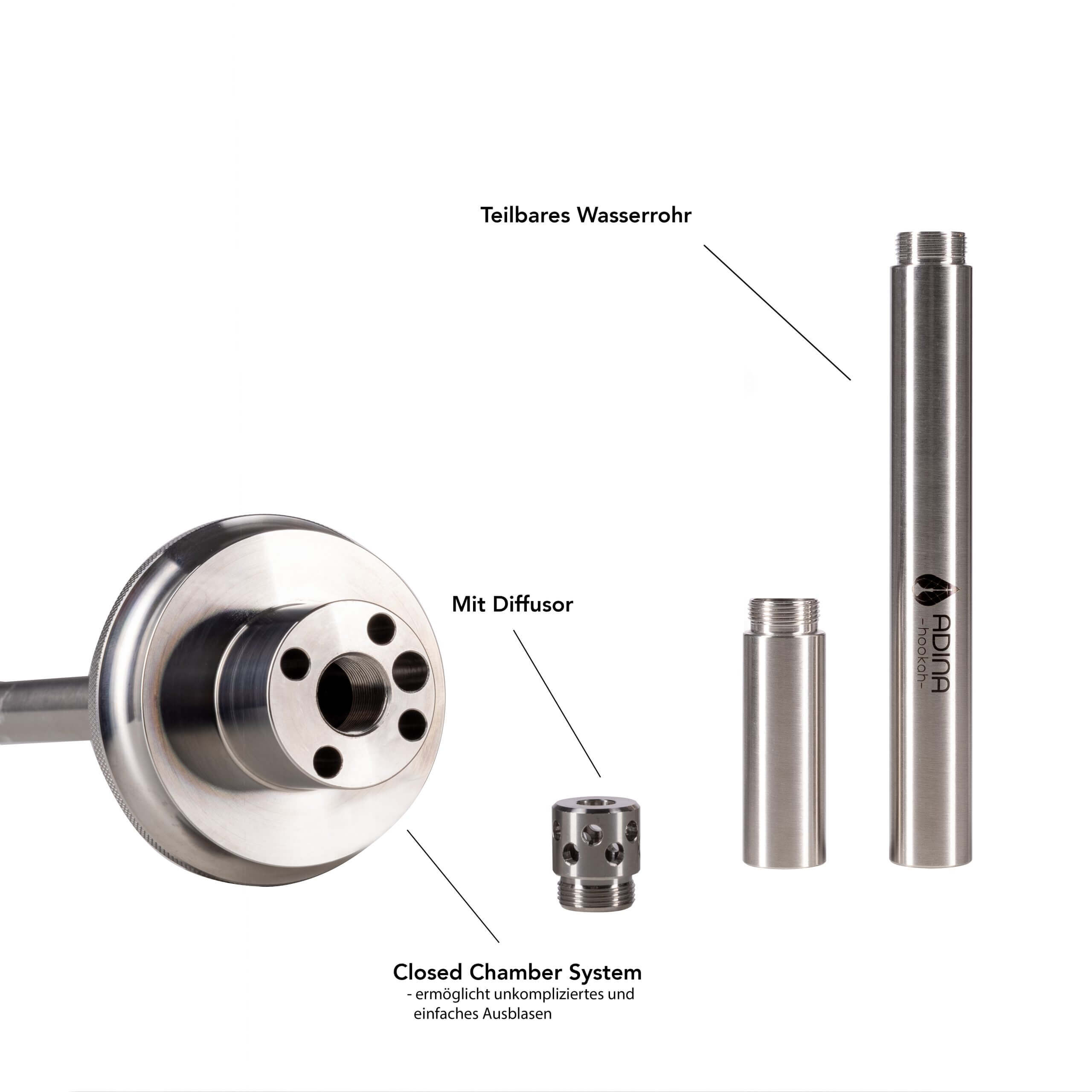 Adina Hookah Impact Black Fog Clear Adina Hookah Impact Black Fog Clear