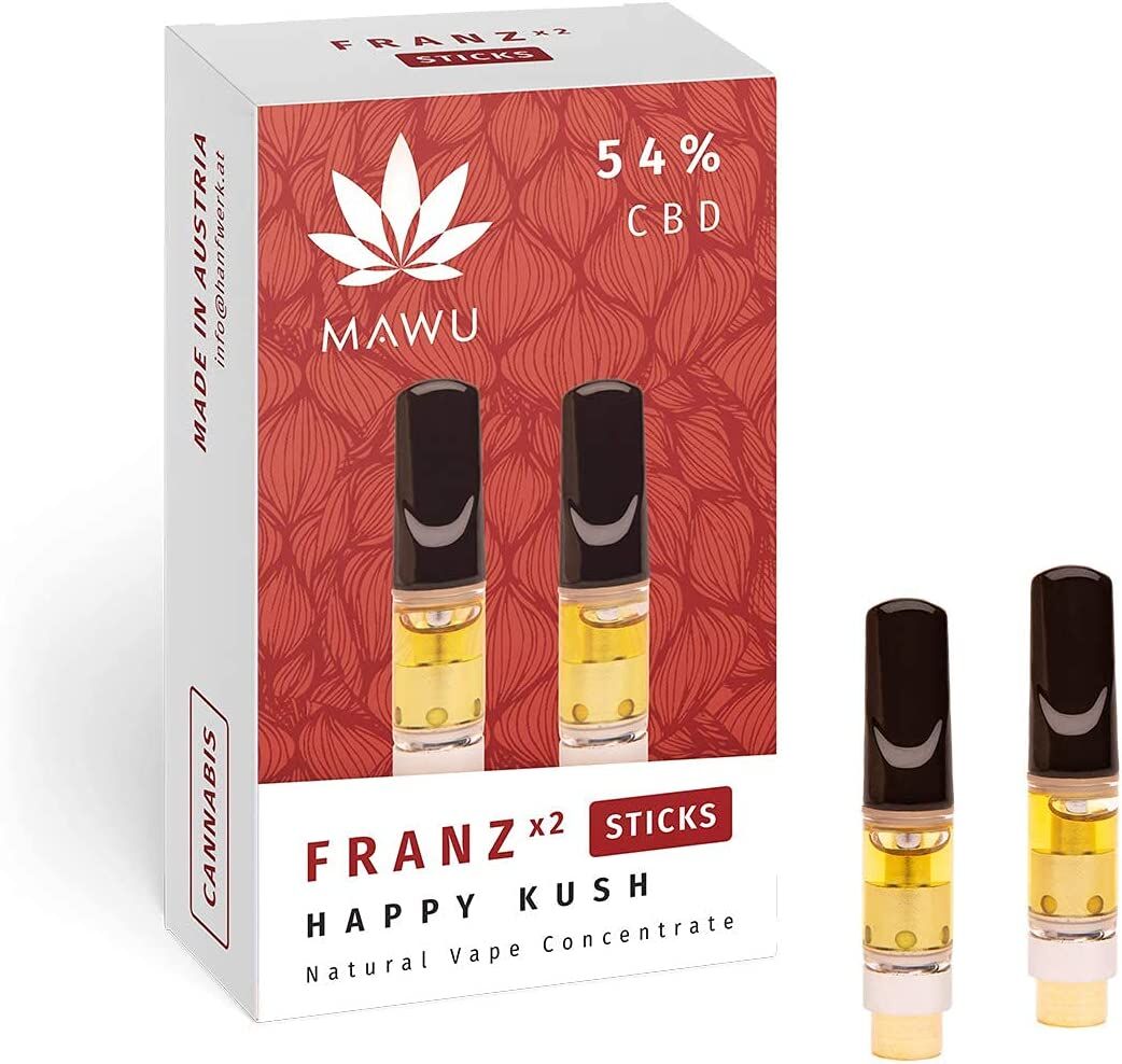 MAWU Vape-Stick CBD 2x Kartusche Franz 54% CBD