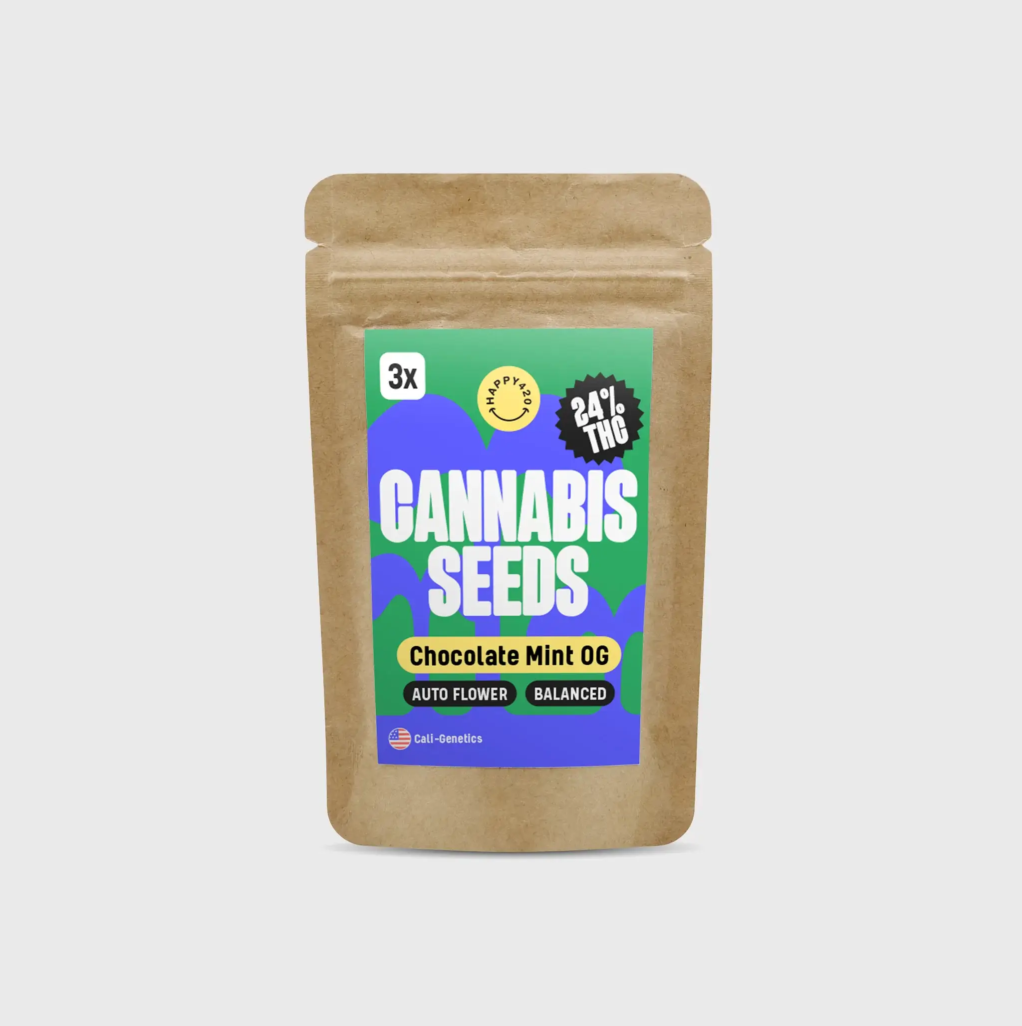 Cali Genetics THC Seeds 3Stück Chocolate Mint OG