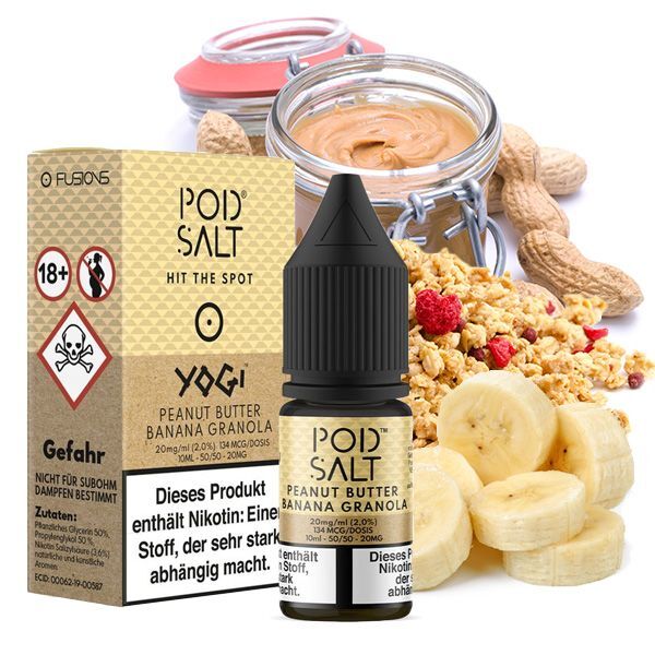Pod Salt Nikotinsalz 10ml Peanut Butter Banana Cranola 11 mg