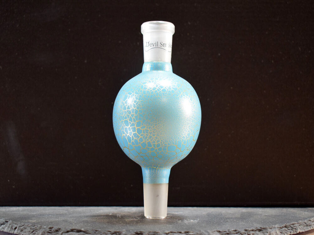 Devil Smoke Glas Molassefänger 18/8 Dragon Mini Blau Gold
