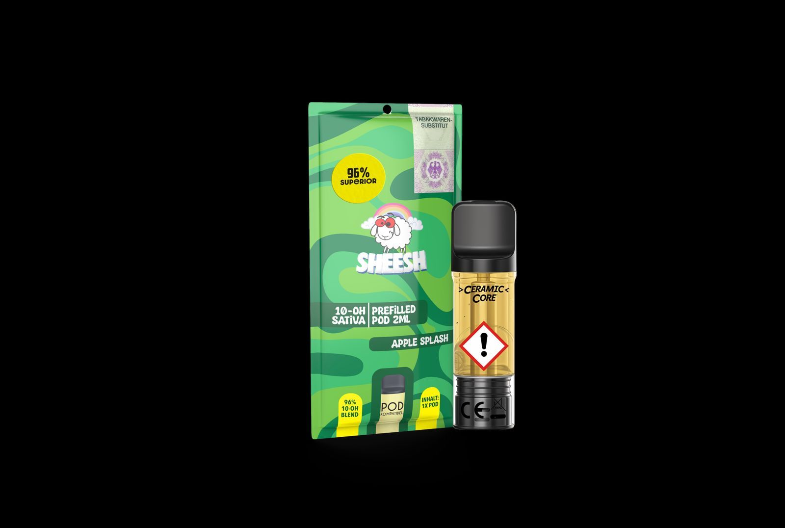 Sheesh Pod 96% H2 Superior 2ml Apple Splash Sheesh Pod 96% H2 Superior 2ml Apple Splash