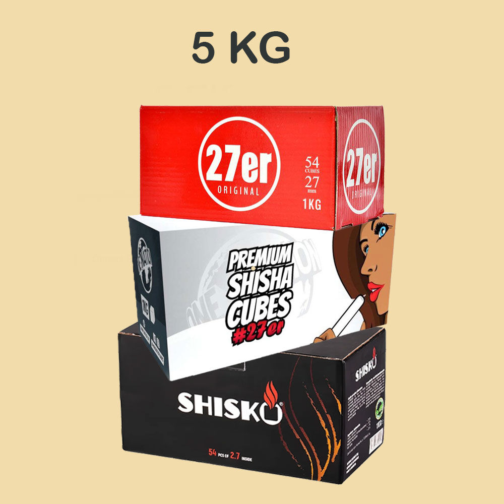 Shisha Kohle 27er Mix Set 5 Stück