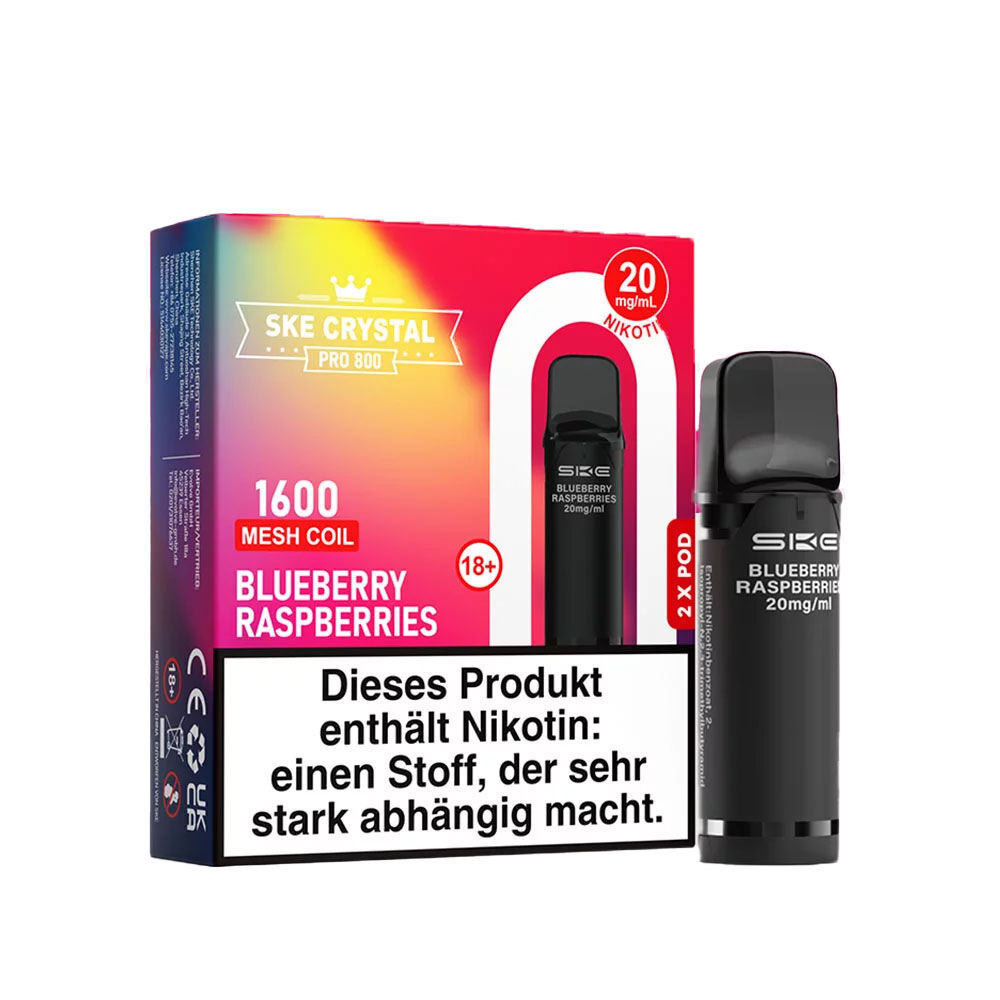 SKE Crystal Pods Pro 800 Blueberry Raspberries SKE Crystal Pods Pro 800 Blueberry Raspberries