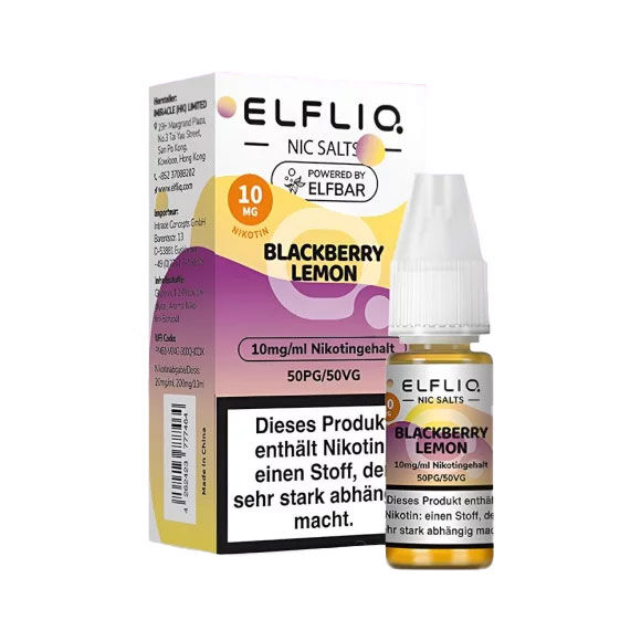 Elfbar Elfliq Blackberry lemon-10mg Nicsalt