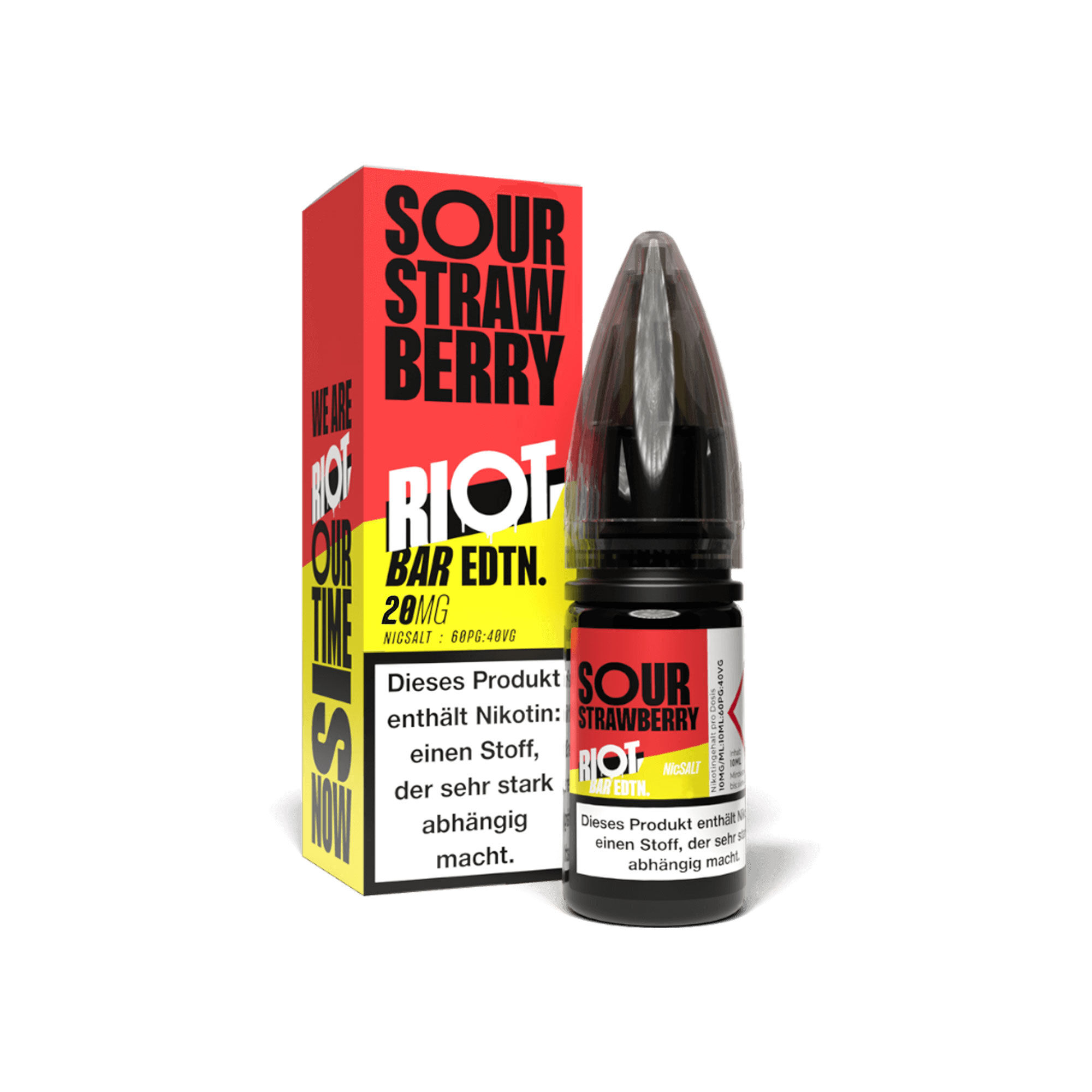 Riot Salt Bar Edition 10ml Sour Strawberry-20 mg/ml Riot Salt Bar Edition 10ml Sour Strawberry-20 mg/ml