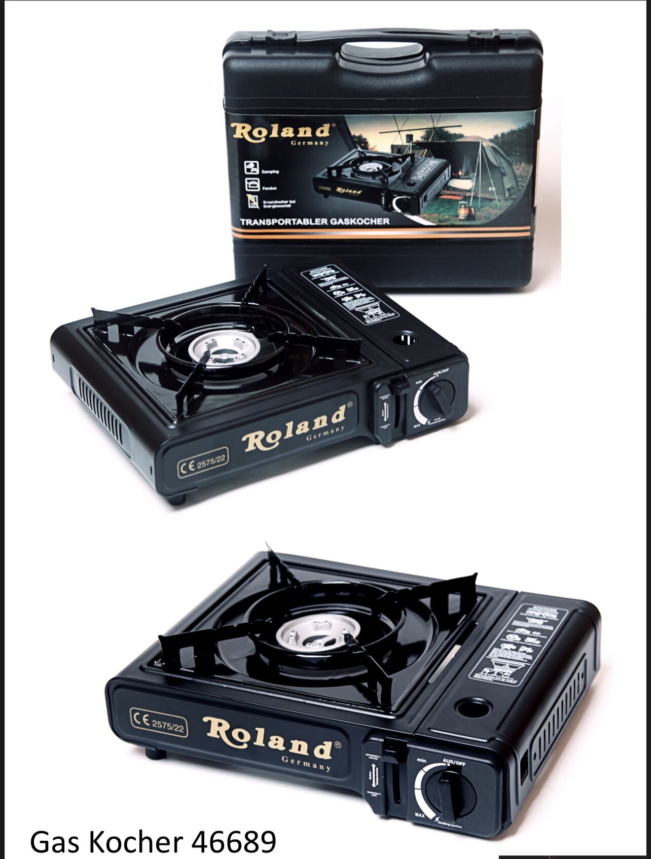 Roland Camping Gaskocher mit Kofer
