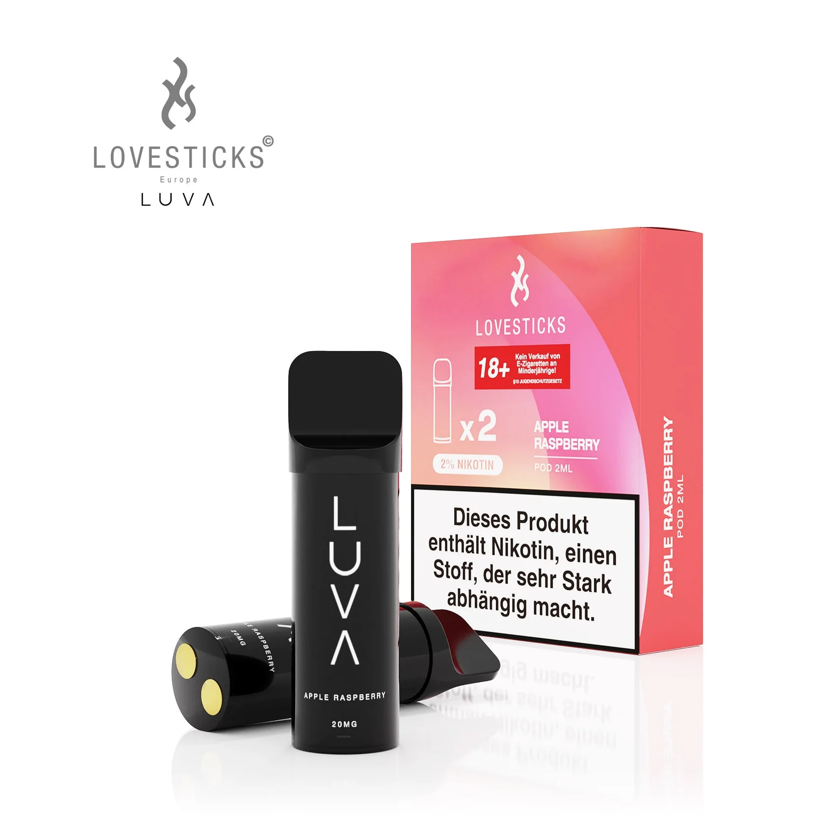 Lovestick Luva Pod 2er Apple Raspberry Lovestick Luva Pod 2er Apple Raspberry