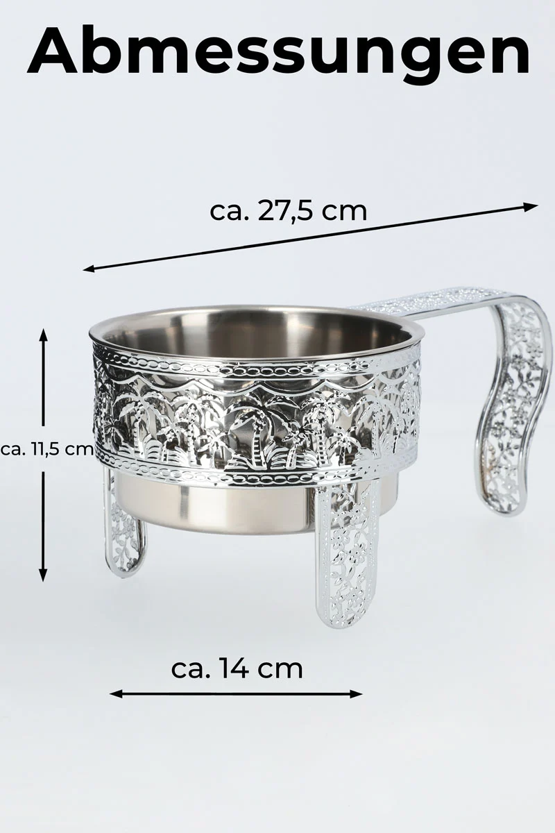 AO Kohlekorb Arabesk Silber