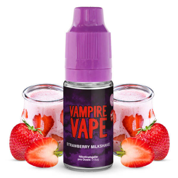 Vampire Vape Liquid 12mg Strawberry Milkshake