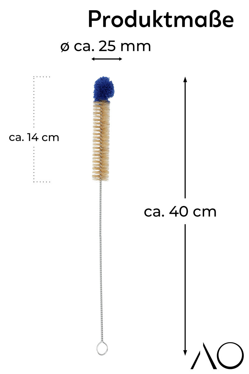 AO Rauchsäulenbürste 40cm (Ø=25mm) mit Wollkopf Blau