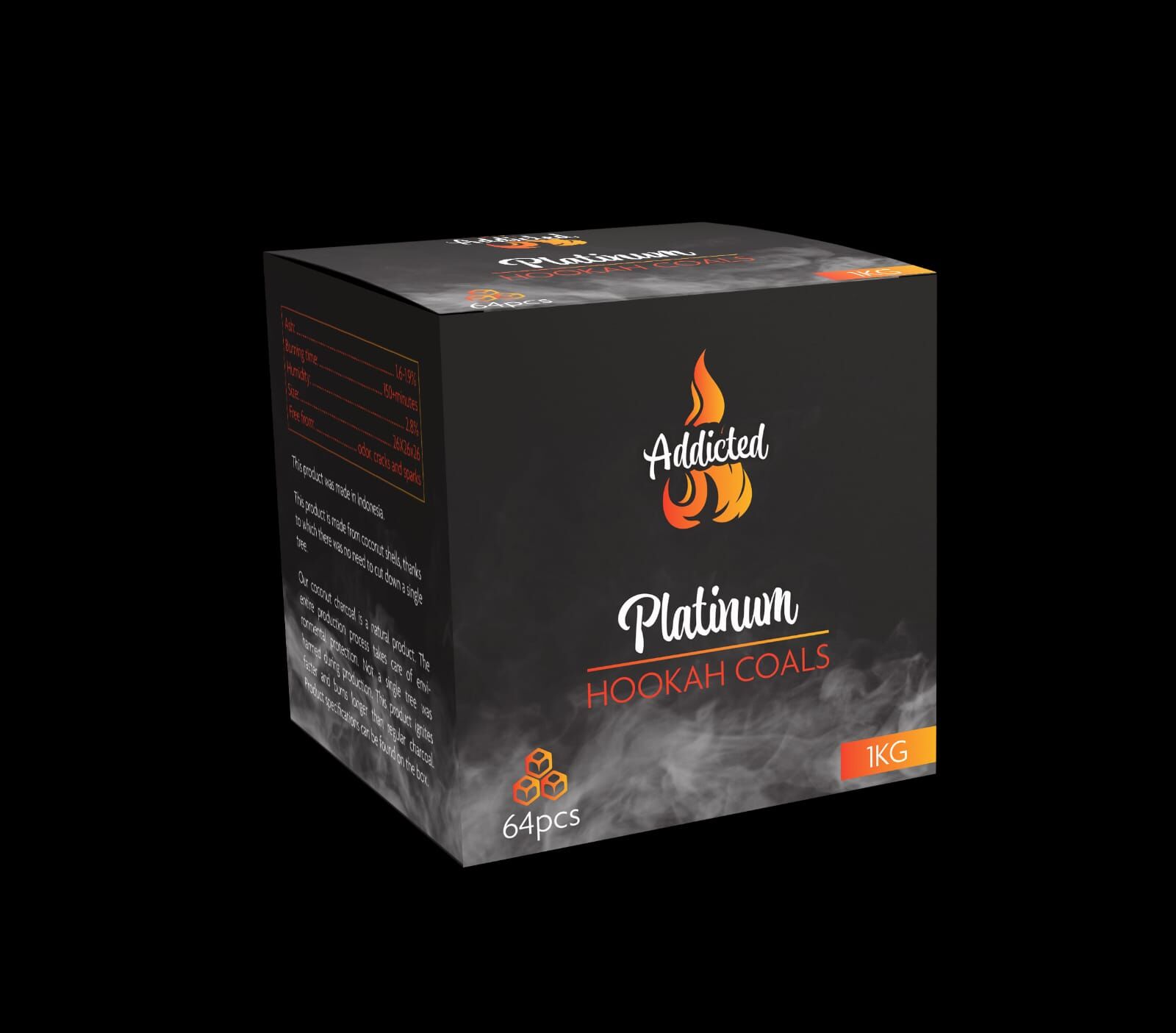 Addicted Platinium Shisha Kohle 26mm