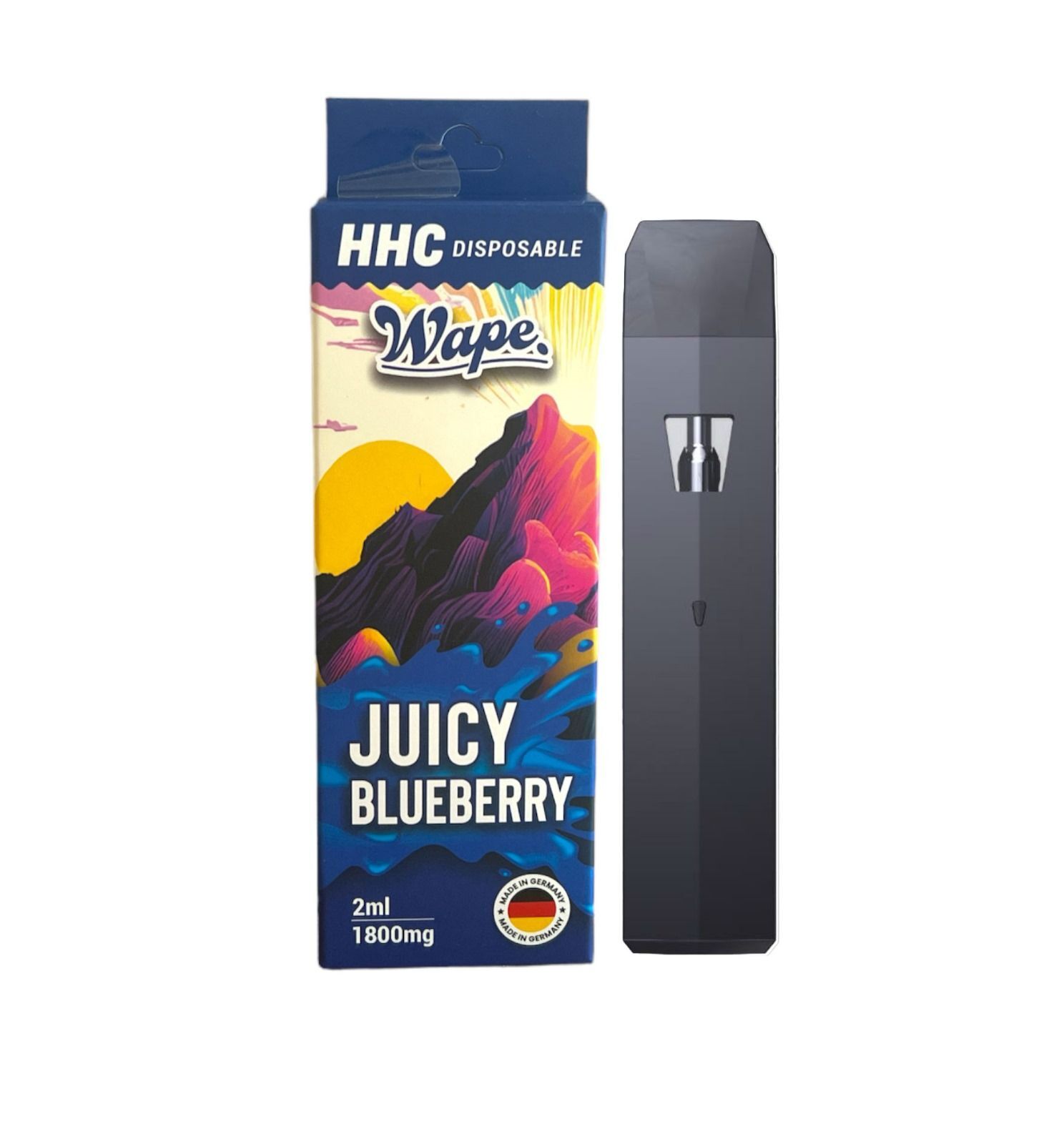 Wape HHC Einwegvape 90% 2ml Juicy Blueberry