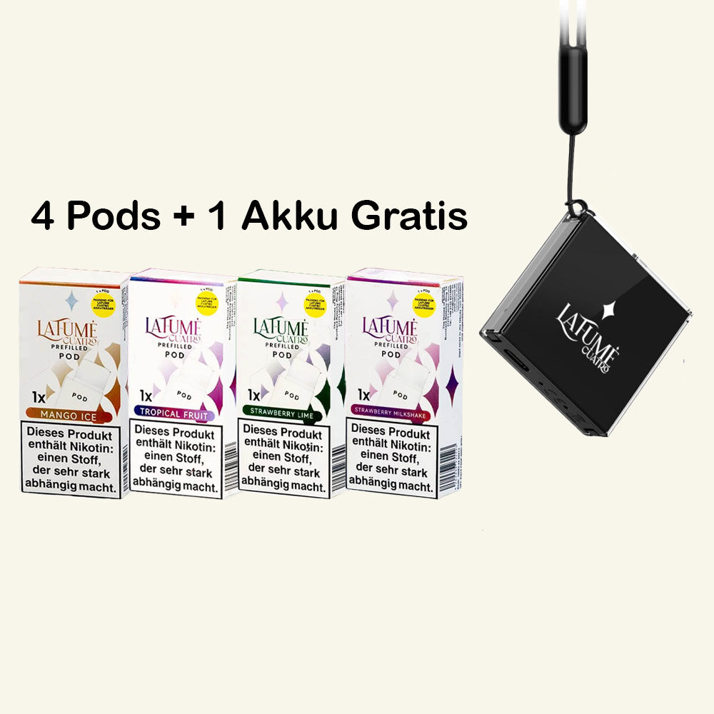 La Fume Cuatro 4 Pods mit Gratis Akku La Fume Cuatro 4 Pods mit Gratis Akku