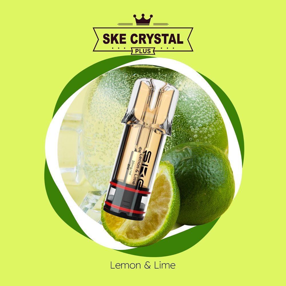Crystal SKE Plus Pods Lemon & Lime