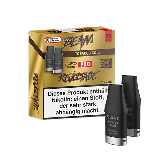 Revoltage Beam Pod 2er Tobacco Gold 20 mg/ml Revoltage Beam Pod 2er Tobacco Gold 20 mg/ml