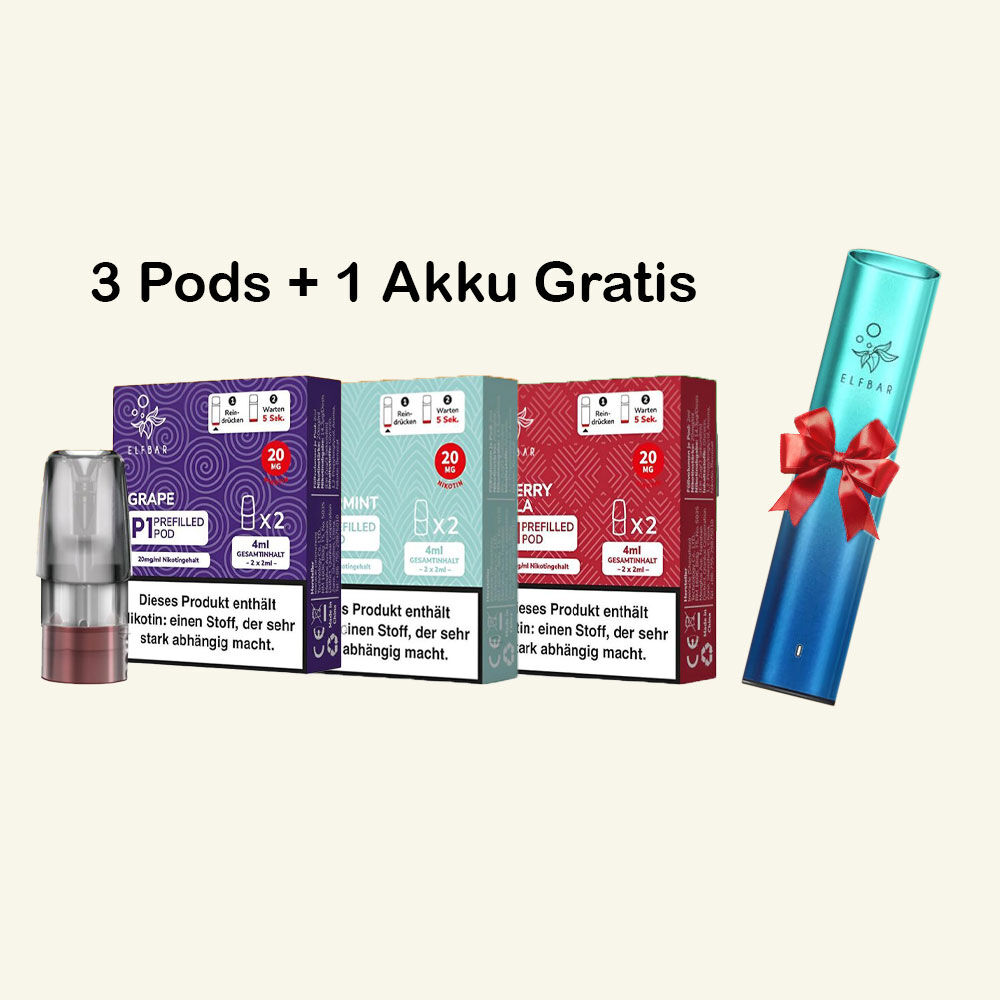 Elfbar Mate 3 Pods mit Gratis Akku