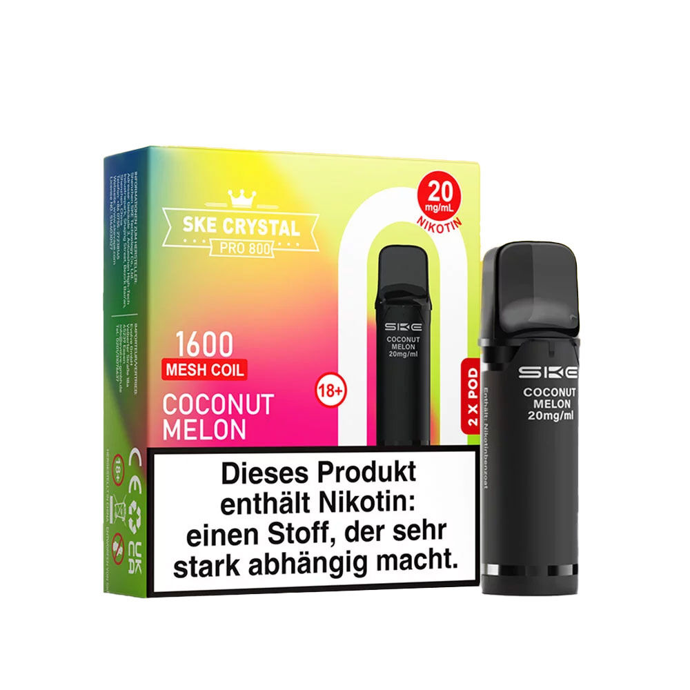 SKE Crystal Pods Pro 800 Coconut Melon