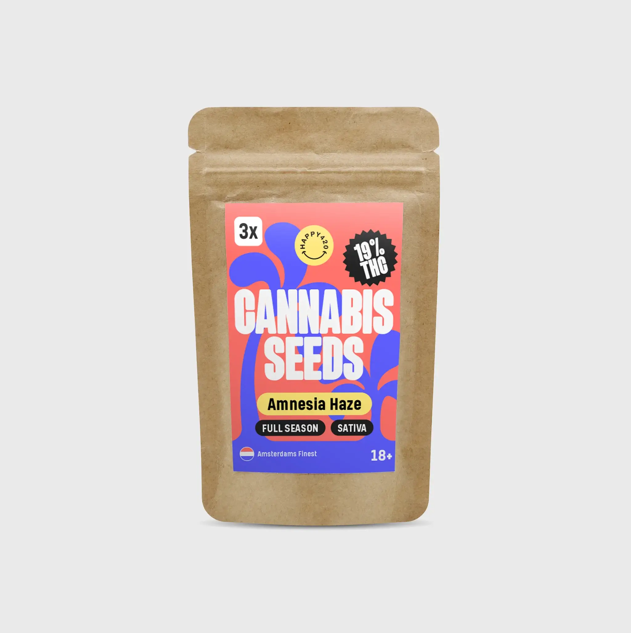 Amsterdam Finest THC Samen 3Stück Amnesia Haze 22% THC