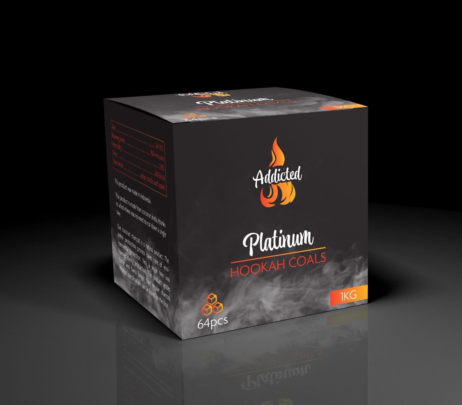 Addicted Platinium Shisha Kohle 26mm